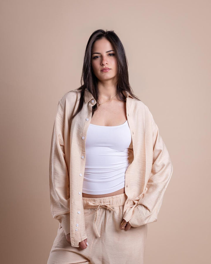 Beige Linen chemise